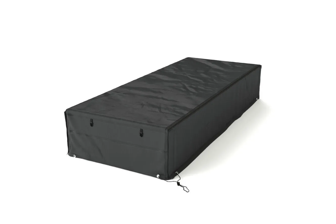 OUTFLEXX Abdeckhaube für Gartenlounges, schwarz, Ripstop-Gewebe/Polyester, 206 x 93 x 37 cm, wasserabweisend, UV-Schutz