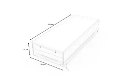 OUTFLEXX Abdeckhaube für Gartenlounges, schwarz, Ripstop-Gewebe/Polyester, 210 x 78 x 38 cm, wasserabweisend, UV-Schutz