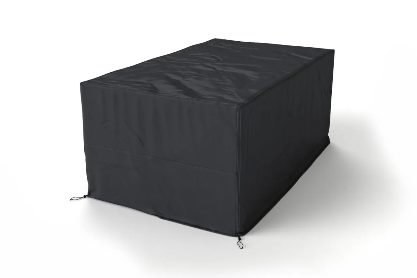 OUTFLEXX Abdeckhaube für Garten-Essgruppen, schwarz, Ripstop-Gewebe/Polyester, 200 x 120 x 85 cm, wasserabweisend, UV-Schutz
