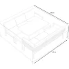 OUTFLEXX Abdeckhaube für Gartenlounges, schwarz, Ripstop-Gewebe/Polyester, 249 x 249 x 70 cm, wasserabweisend, UV-Schutz