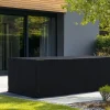 OUTFLEXX Abdeckhaube für Garten-Essgruppen, schwarz, Ripstop-Gewebe/Polyester, 282 x 124 x 83 cm, wasserabweisend, UV-Schutz