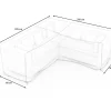 OUTFLEXX Abdeckhaube für Gartenlounges, schwarz, Ripstop-Gewebe/Polyester, 225 x 80 x 80 cm, wasserabweisend, UV-Schutz