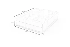 OUTFLEXX Abdeckhaube für Gartenlounges, schwarz, Ripstop-Gewebe/Polyester, 310 x 238 x 68 cm, wasserabweisend, UV-Schutz
