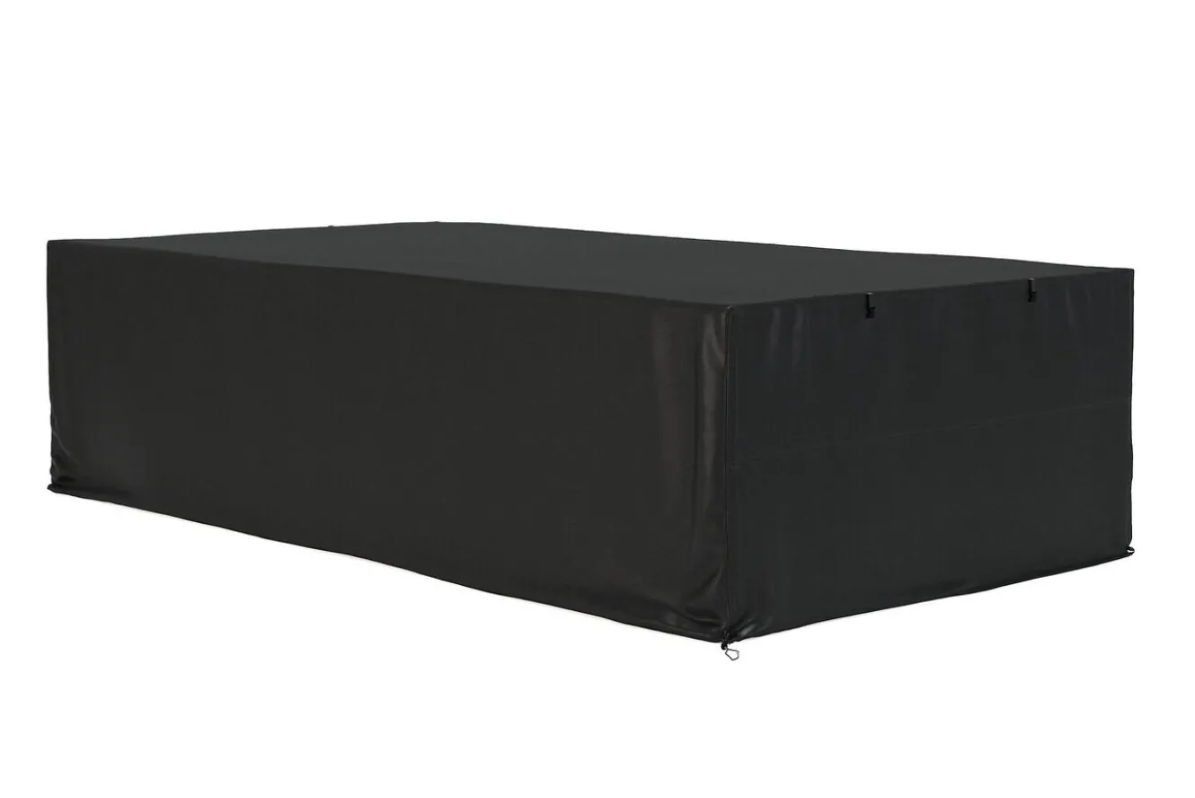 OUTFLEXX Abdeckhaube für Garten-Essgruppen, schwarz, Ripstop-Gewebe/Polyester, 305 x 180 x 80 cm, wasserabweisend, UV-Schutz