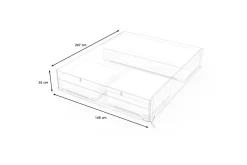 OUTFLEXX Abdeckhaube für Gartenlounges, schwarz, Ripstop-Gewebe/Polyester, 207 x 148 x 35 cm, wasserabweisend, UV-Schutz