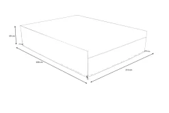 OUTFLEXX Abdeckhaube für Gartenlounge, schwarz, Polyester, TPU 420D Ripstop-Gewebe, 208 x 210 x 60 cm, mit Kordelzug