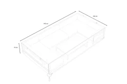 OUTFLEXX Abdeckhaube für Gartenlounges, schwarz, Ripstop-Gewebe/Polyester, 440 x 230 x 70 cm, wasserabweisend, UV-Schutz