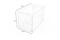 OUTFLEXX Abdeckhaube für Hollywoodschaukel, schwarz, Ripstop-Gewebe/Polyester, 252 x 152 x 162 cm, wasserabweisend, mit Reißverschluss, UV-Schutz