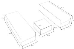 OUTFLEXX Abdeckhauben-Set für Gartenliegen, schwarz, Ripstop-Gewebe/Polyester, wasserabweisend, UV-Schutz