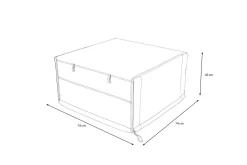 OUTFLEXX Abdeckhaube, schwarz, Polyester, TPU 420D Ripstop-Gewebe, 74 x 74 x 40 cm, mit Zugband