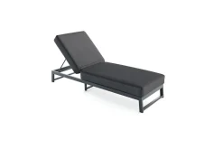 OUTFLEXX Allure Liege, Gartenliege, anthrazit, Aluminium und Polyester, 209 x 72 cm, schnelltrocknend, witterungsbeständig