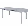 OUTFLEXX Almeria Gartenmöbel-Set Essgruppe inkl. Ampelschirm, anthrazit/silber, Alu/Textilene/Textilene, 180/240 x 100 cm, ausziehbar, klappbar, UV-beständig