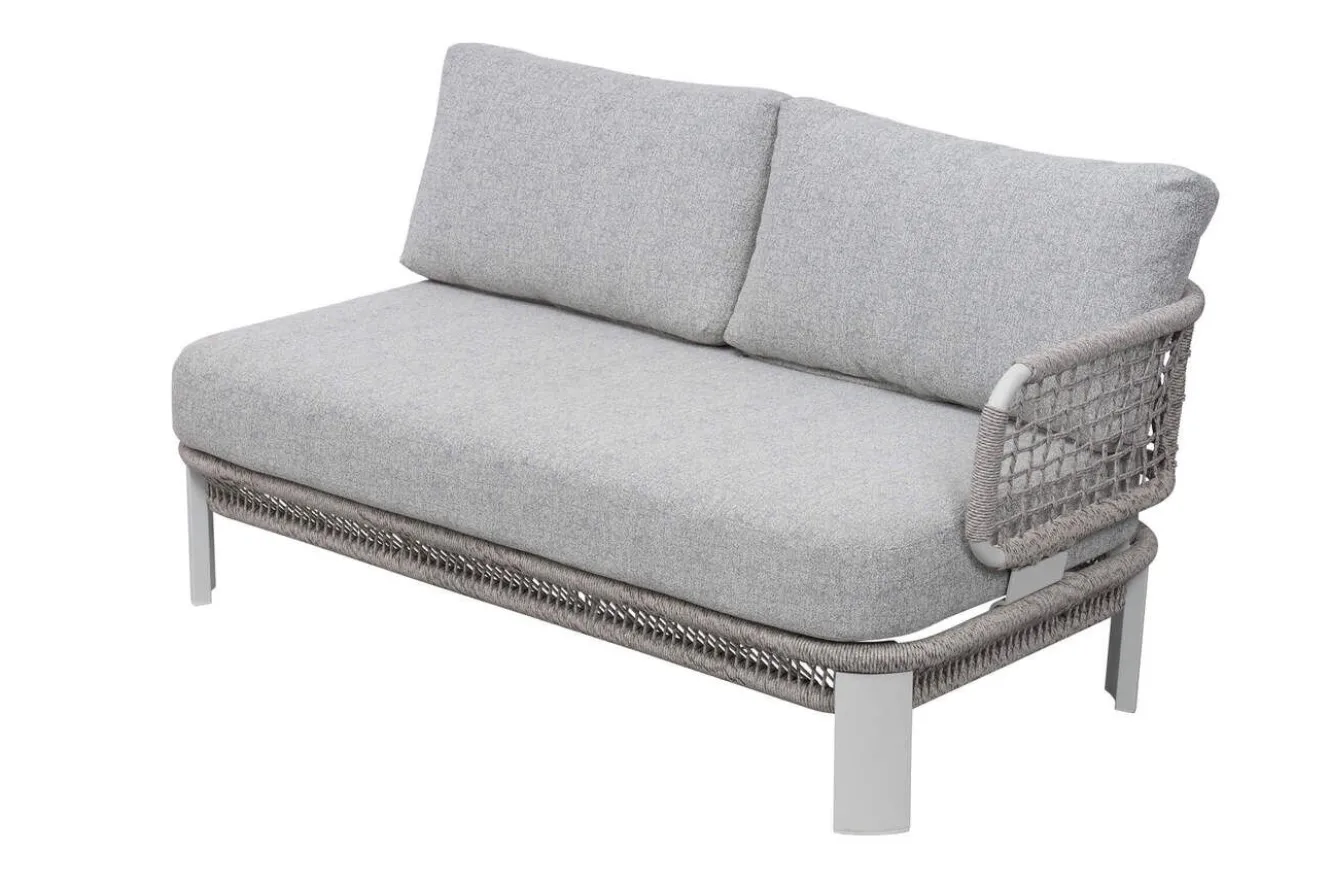 OUTFLEXX Altea Gartenlounge für 5 Personen, grau, Alu/Rope/Polyester, inkl. Tisch