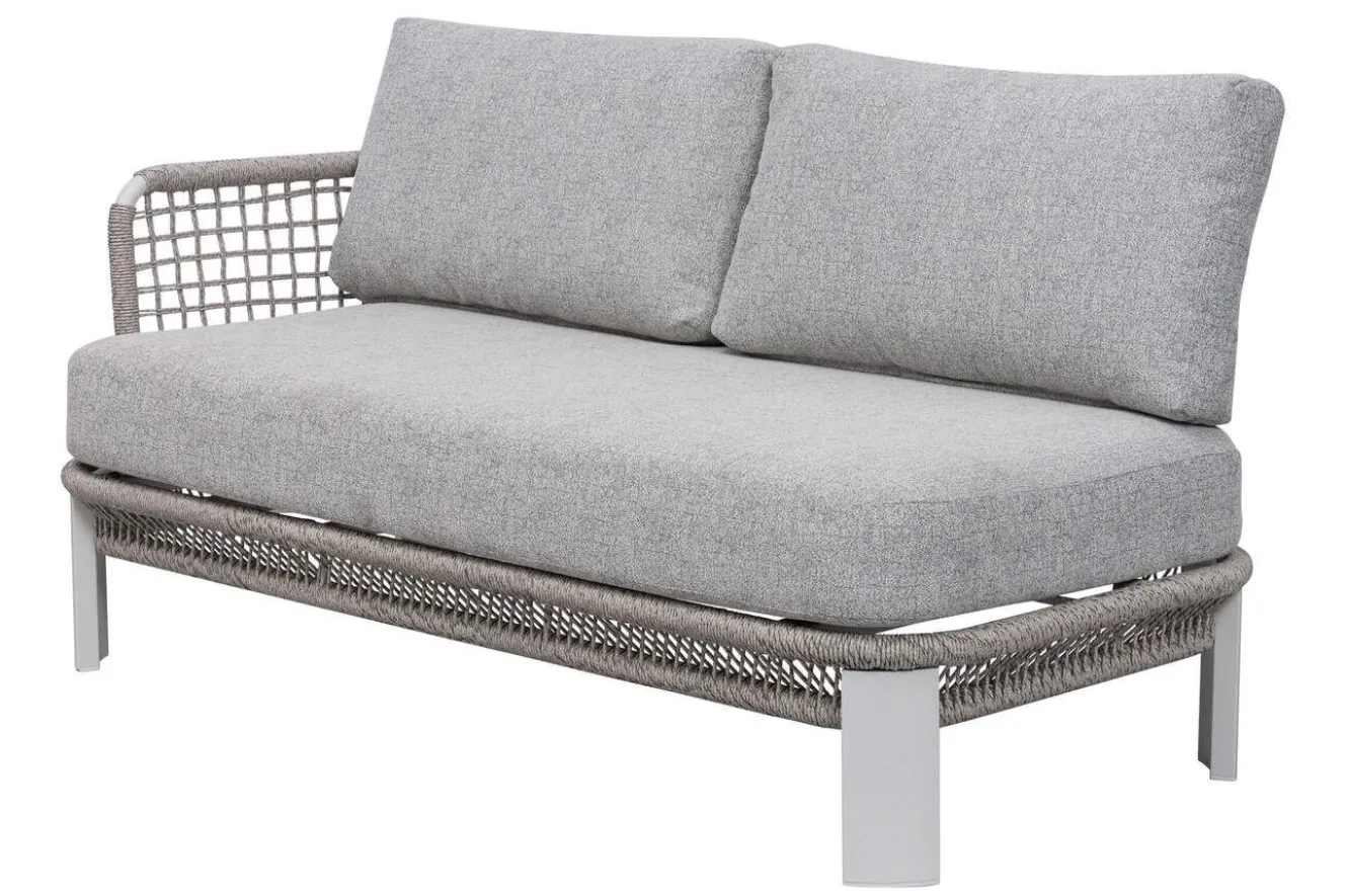OUTFLEXX Altea Gartenlounge für 5 Personen, grau, Alu/Rope/Polyester, inkl. Tisch