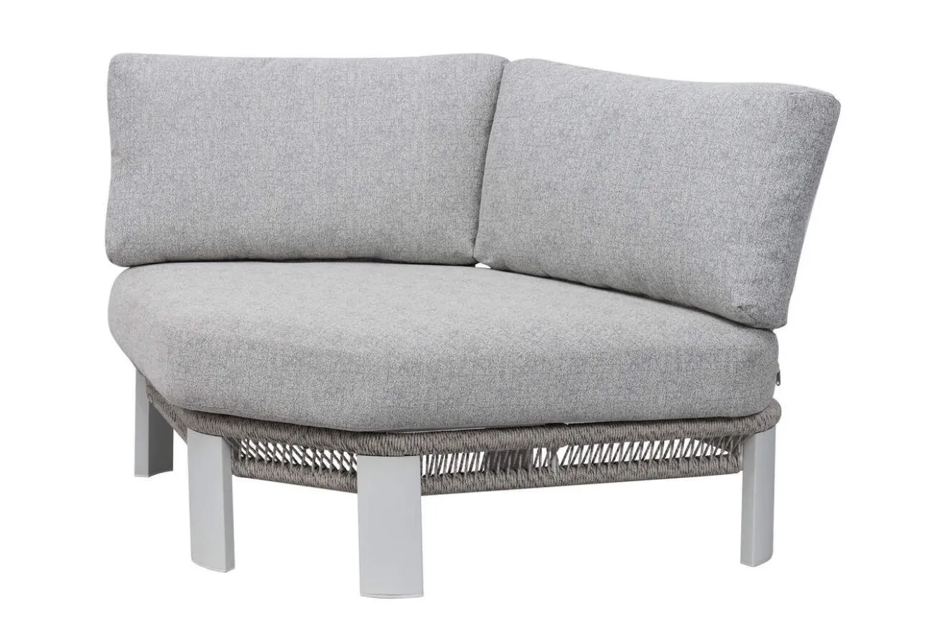 OUTFLEXX Altea Gartenlounge für 5 Personen, grau, Alu/Rope/Polyester, inkl. Tisch