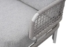 OUTFLEXX Altea Gartenlounge für 5 Personen, grau, Alu/Rope/Polyester, inkl. Tisch