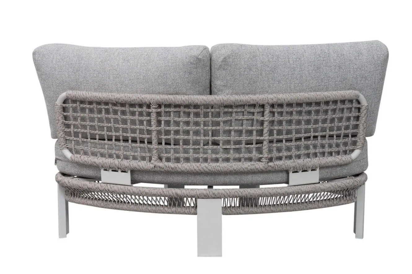 OUTFLEXX Altea Gartenlounge für 5 Personen, grau, Alu/Rope/Polyester, inkl. Tisch