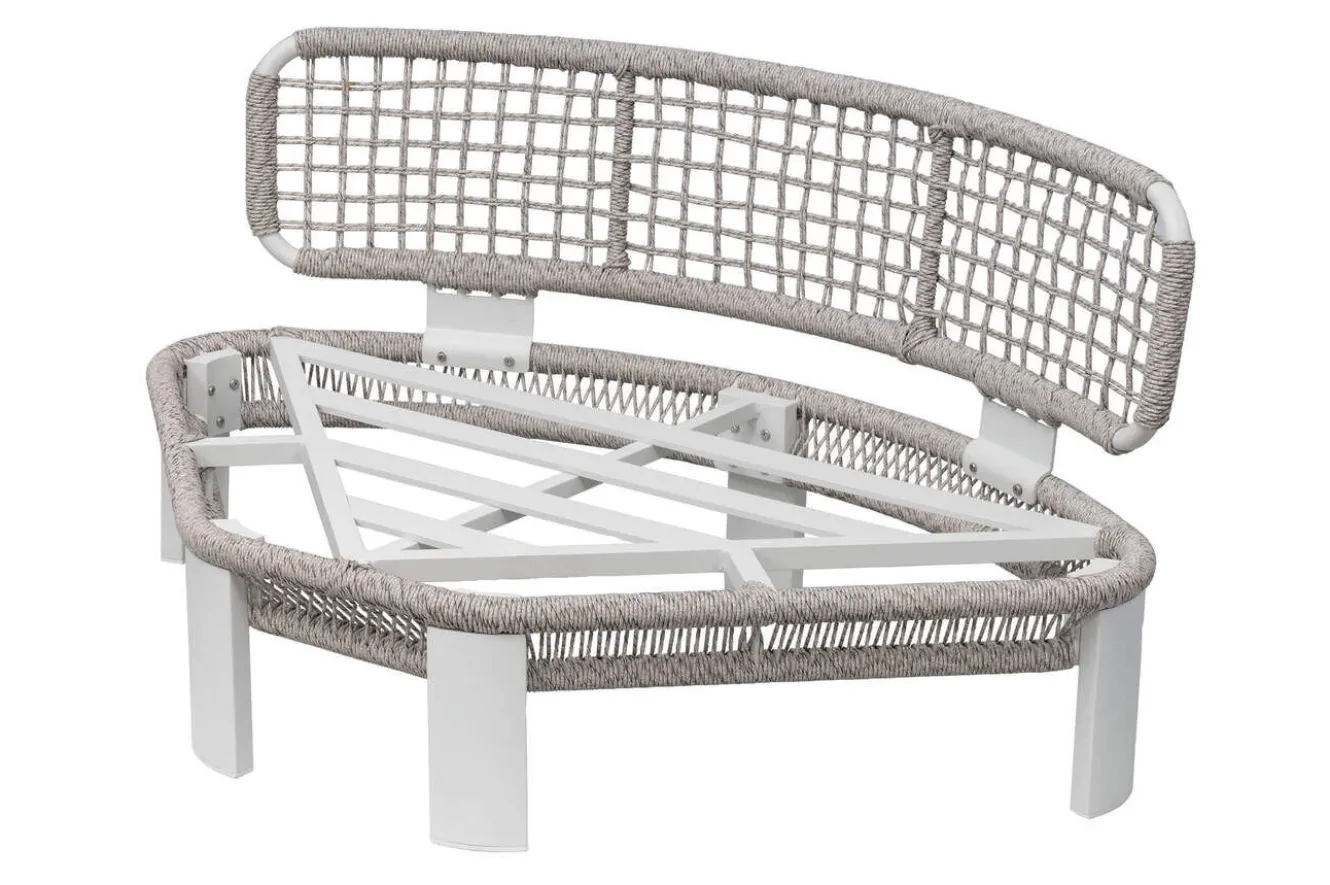 OUTFLEXX Altea Gartenlounge für 5 Personen, grau, Alu/Rope/Polyester, inkl. Tisch