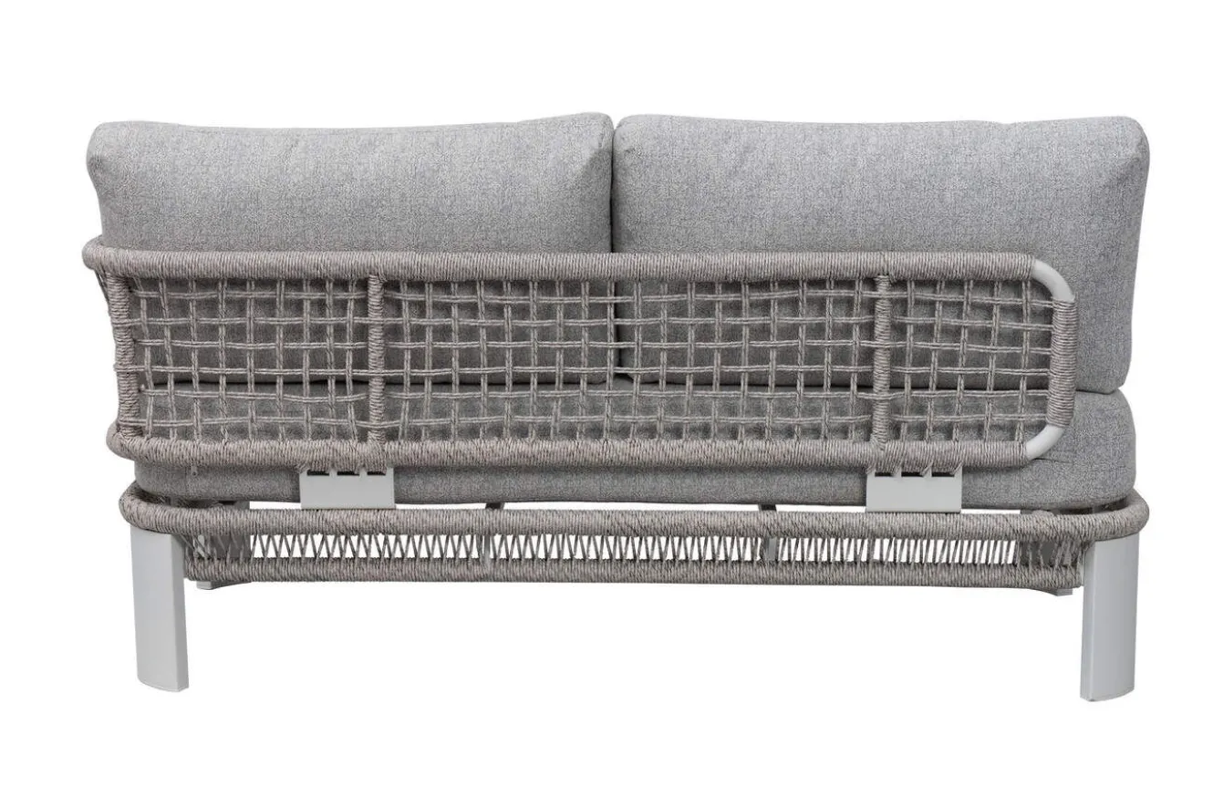 OUTFLEXX Altea Gartenlounge für 5 Personen, grau, Alu/Rope/Polyester, inkl. Tisch