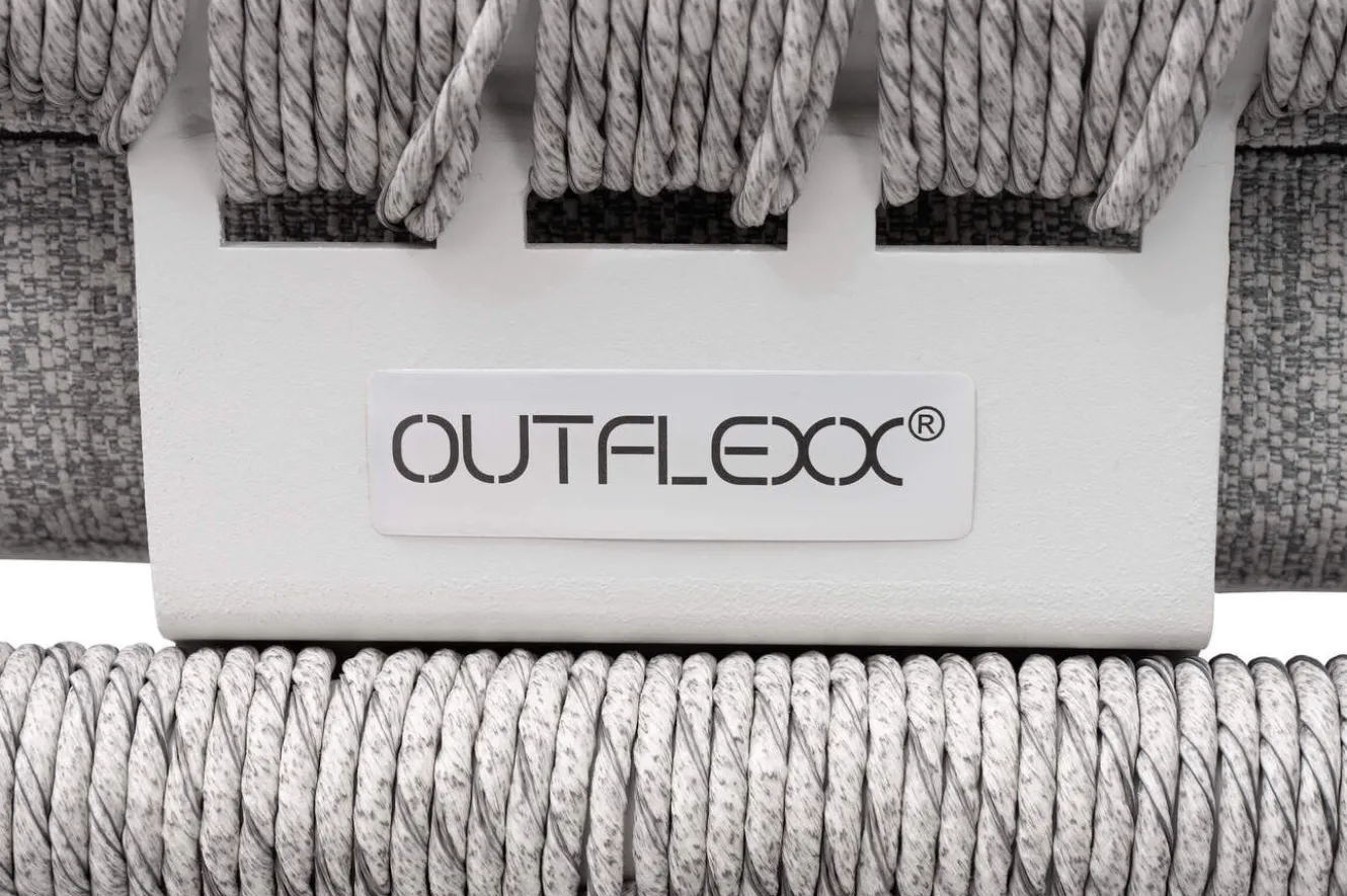 OUTFLEXX Altea Gartenlounge für 5 Personen, grau, Alu/Rope/Polyester, inkl. Tisch