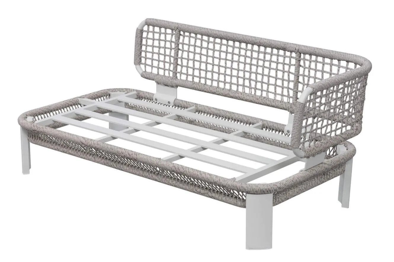 OUTFLEXX Altea Gartenlounge für 5 Personen, grau, Alu/Rope/Polyester, inkl. Tisch