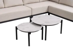 OUTFLEXX Altea Gartenlounge für 5-6 Personen, beige-weiß, Aluminium/Polyesterbezug, wetterfest und pflegeleicht