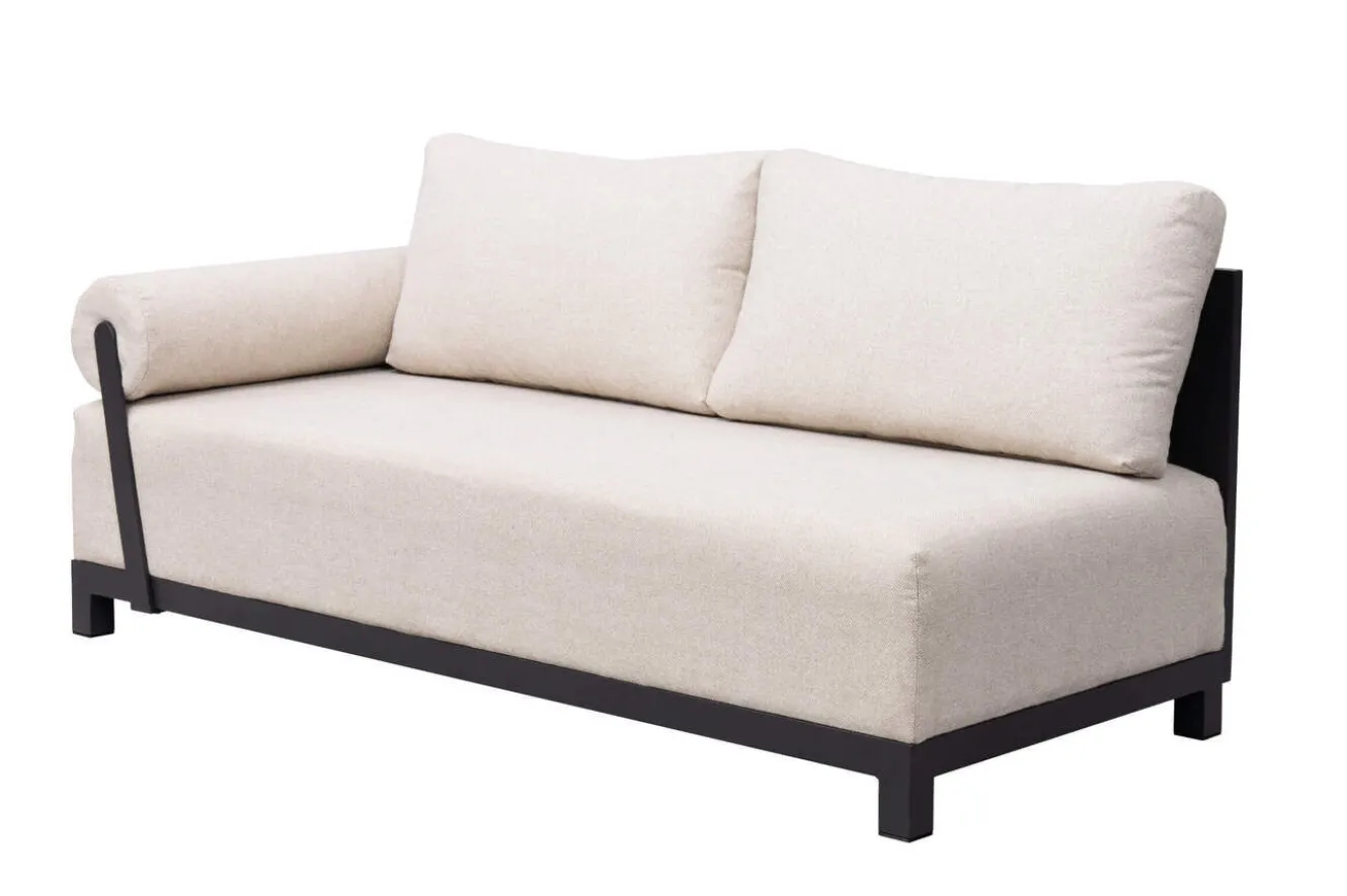 OUTFLEXX Altea Gartenlounge für 5-6 Personen, beige-weiß, Aluminium/Polyesterbezug, wetterfest und pflegeleicht