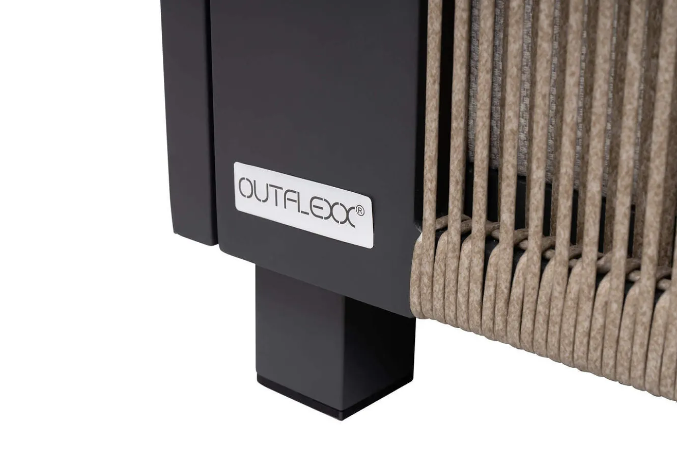OUTFLEXX Altea Gartenlounge für 5-6 Personen, beige-weiß, Aluminium/Polyesterbezug, wetterfest und pflegeleicht
