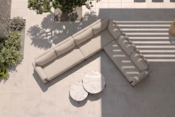OUTFLEXX Altea Gartenlounge für 5-6 Personen, beige-weiß, Aluminium/Polyesterbezug, wetterfest und pflegeleicht