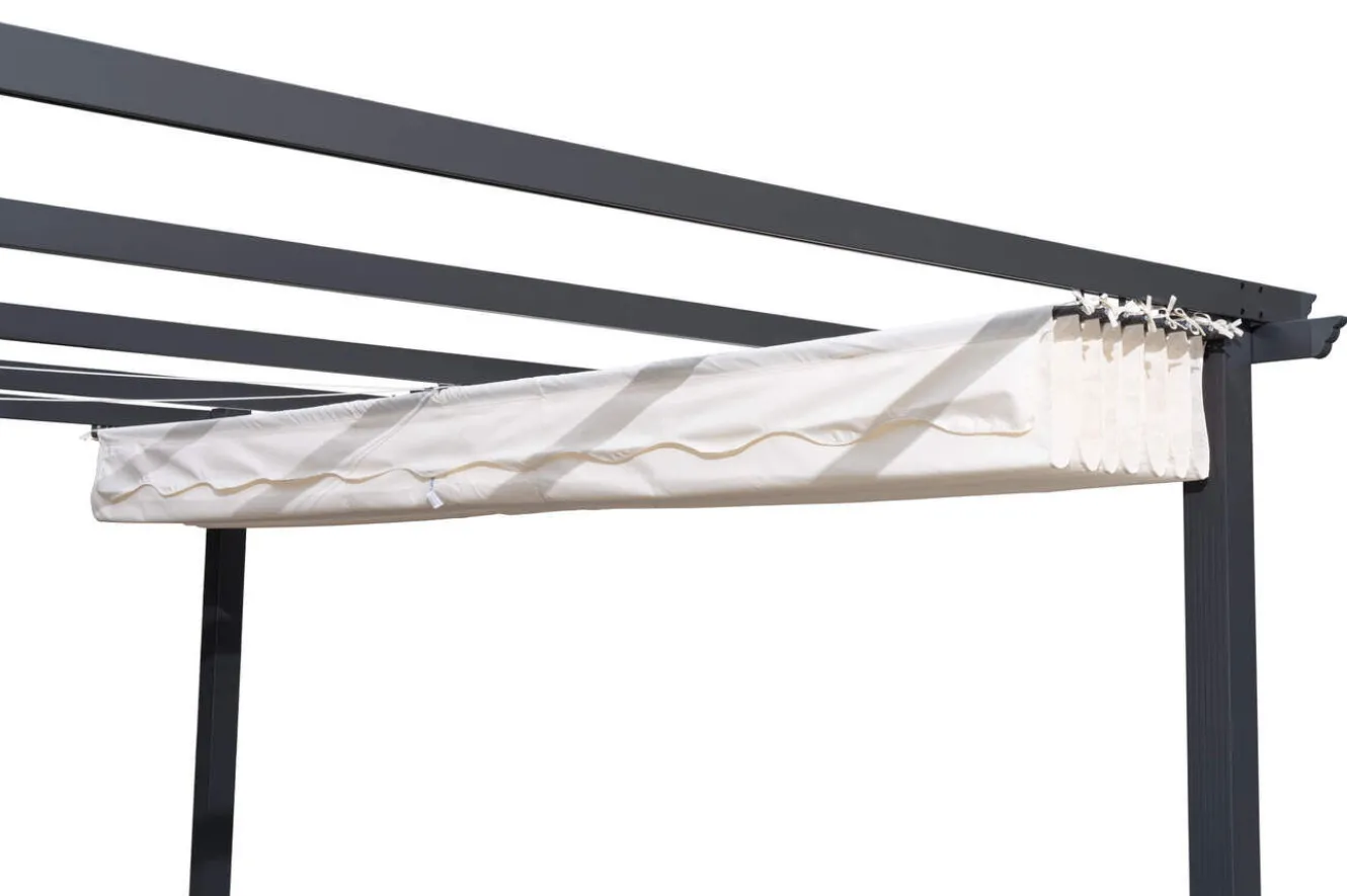 OUTFLEXX Antalya Ersatzdach für Pergola, creme, Polyester mit PA-Beschichtung, UV30+, passend für Pergola 3x3 m