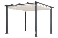 OUTFLEXX Antalya Ersatzdach für Pergola, creme, Polyester mit PA-Beschichtung, UV30+, passend für Pergola 3x3 m