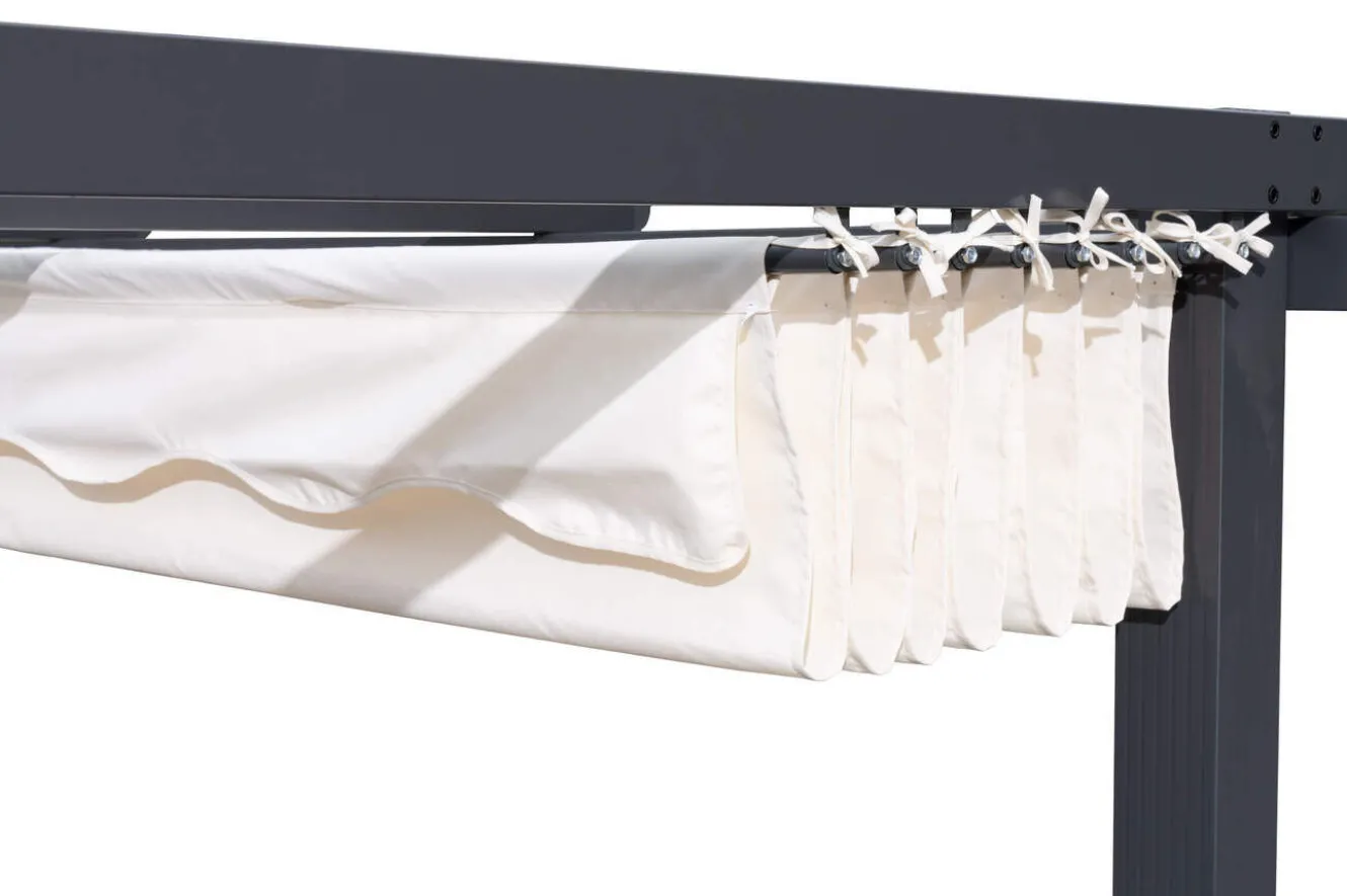 OUTFLEXX Antalya Ersatzdach für Pergola, creme, Polyester mit PA-Beschichtung, UV30+, passend für Pergola 3x3 m