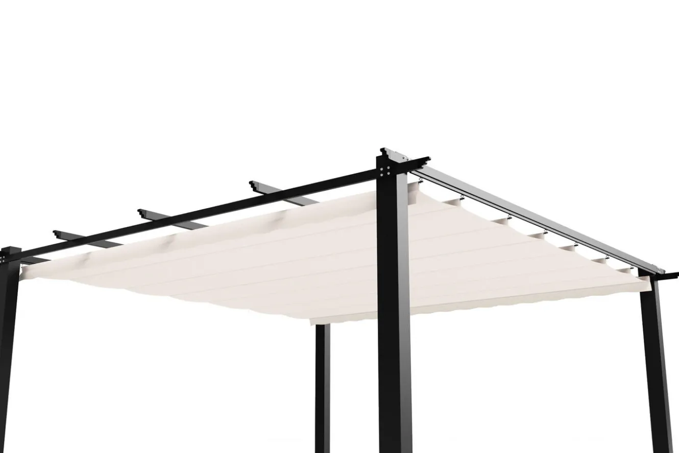 OUTFLEXX Antalya Ersatzdach für Pergola, creme, Polyester mit PA-Beschichtung und UV30+, passend für Pergola 4x4 m