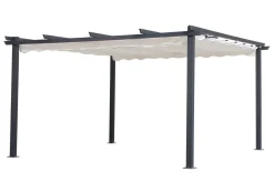 OUTFLEXX Antalya Ersatzdach für Pergola, creme, Polyester mit PA-Beschichtung und UV30+, passend für Pergola 4x4 m