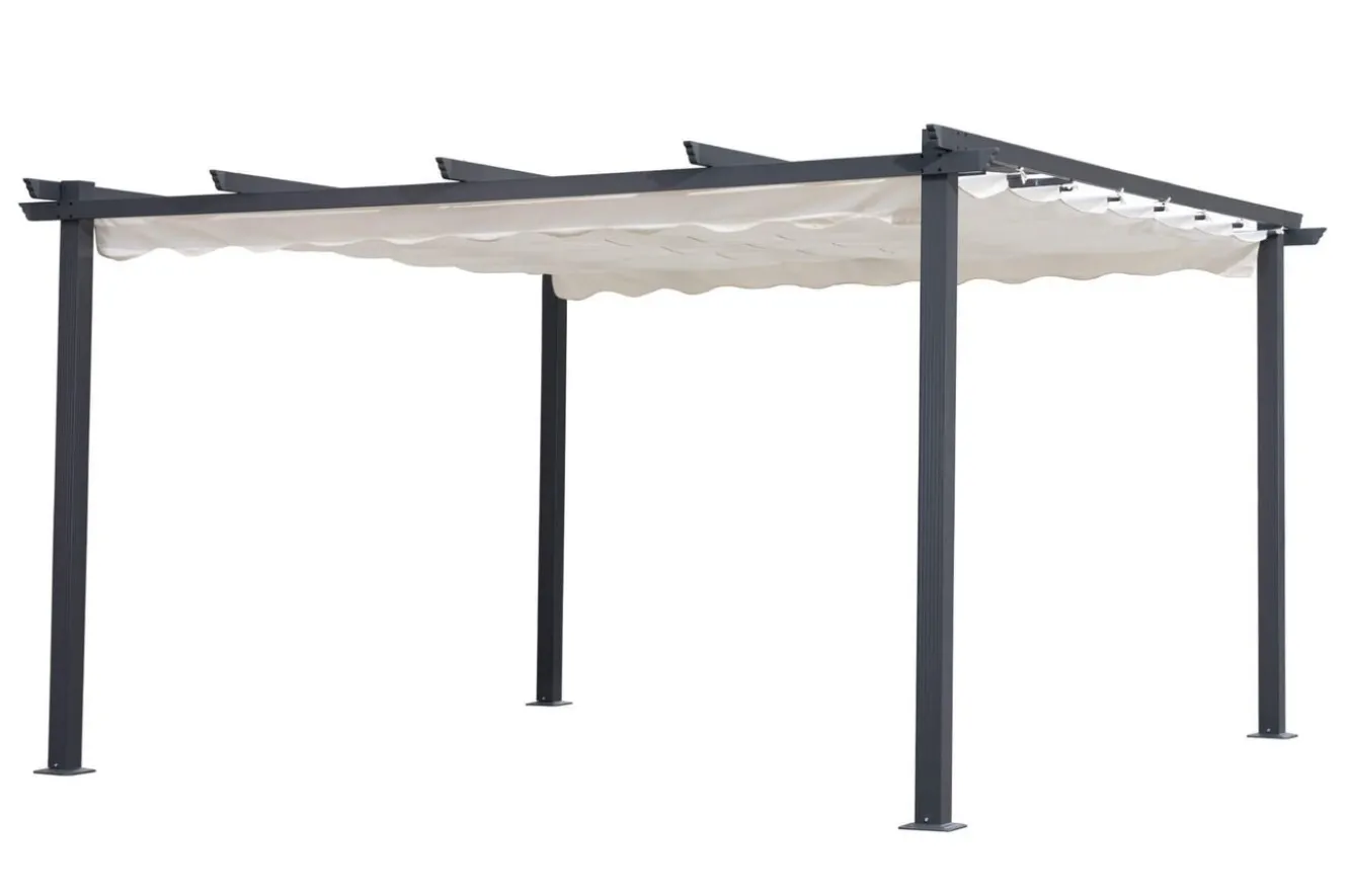 OUTFLEXX Antalya Ersatzdach für Pergola, creme, Polyester mit PA-Beschichtung und UV30+, passend für Pergola 4x4 m