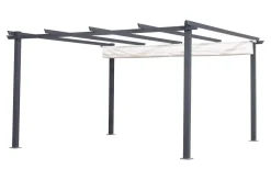 OUTFLEXX Antalya Ersatzdach für Pergola, creme, Polyester mit PA-Beschichtung und UV30+, passend für Pergola 4x4 m