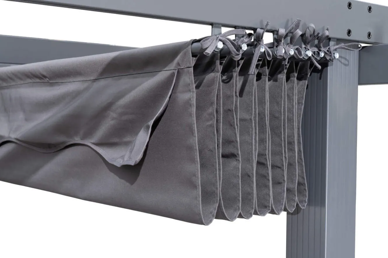 OUTFLEXX Antalya Ersatzdach für Pergola 4x4 m, anthrazit, Polyester, PA-beschichtet, UV30+, wasserabweisend