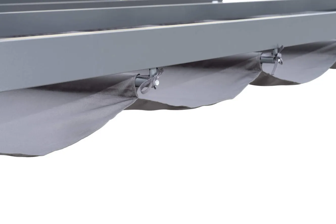 OUTFLEXX Antalya Ersatzdach für Pergola 4x4 m, anthrazit, Polyester, PA-beschichtet, UV30+, wasserabweisend