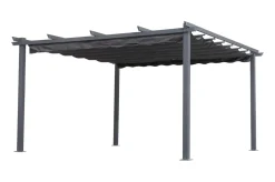 OUTFLEXX Antalya Ersatzdach für Pergola 4x4 m, anthrazit, Polyester, PA-beschichtet, UV30+, wasserabweisend