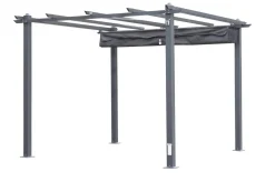 OUTFLEXX Antalya Ersatzdach für Pergola, anthrazit, Polyester mit PA-Beschichtung, UV30+, passend für Pergola 3x3 m