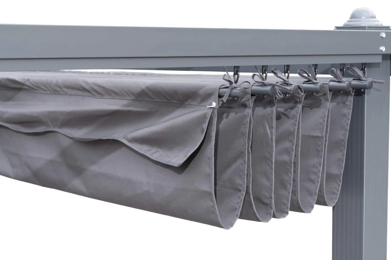 OUTFLEXX Antalya Ersatzdach für Pergola, anthrazit, Polyester mit PA-Beschichtung, UV30+, passend für Pergola 3x3 m