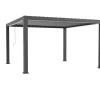 OUTFLEXX Antalya Lamellenpergola, schwarz, Alu, 4 x 4 m, pulverbeschichtet, wetterfest, verstellbare Lamellen