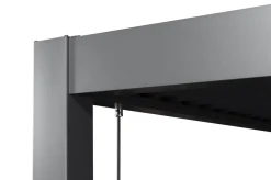 OUTFLEXX Antalya Lamellenpergola, schwarz, Alu pulverbeschichtet, 3 x 4 m, witterungsbeständig, verstellbares Lamellendach