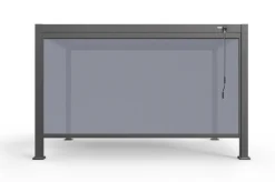 OUTFLEXX Antalya Seitenrollo, schwarz, Aluminium und Textilene, 4 x 2,3 m, UV- und witterungsbeständig