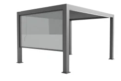 OUTFLEXX Antalya Seitenrollo, schwarz, Aluminium mit Textilene-Gewebe, 3 x 2,7 m, UV- und witterungsbeständig