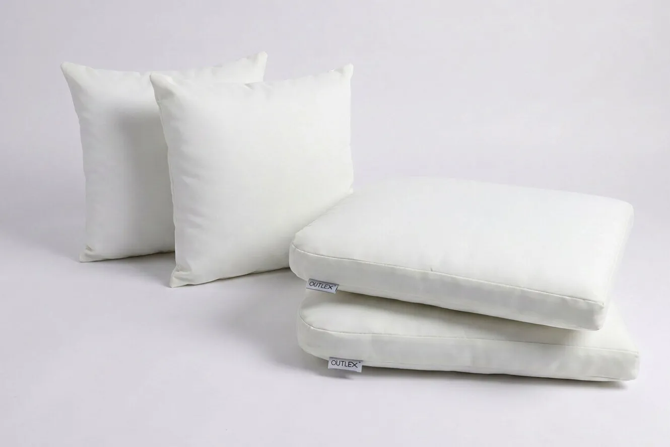 OUTFLEXX Auflagenset, 4-teilig, weiß, für 2er Set Sessel 2035