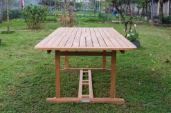 OUTFLEXX Ausziehtisch, natur, Akazie, 180/240 x 100 cm, Ausziehfunktion