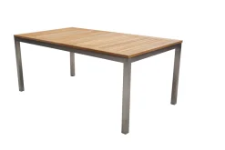 OUTFLEXX Ausziehtisch, Teakholz/Edelstahl, Plattenstärke 25mm, 200/300x100cm, FSC®-zertifiziertes Produkt