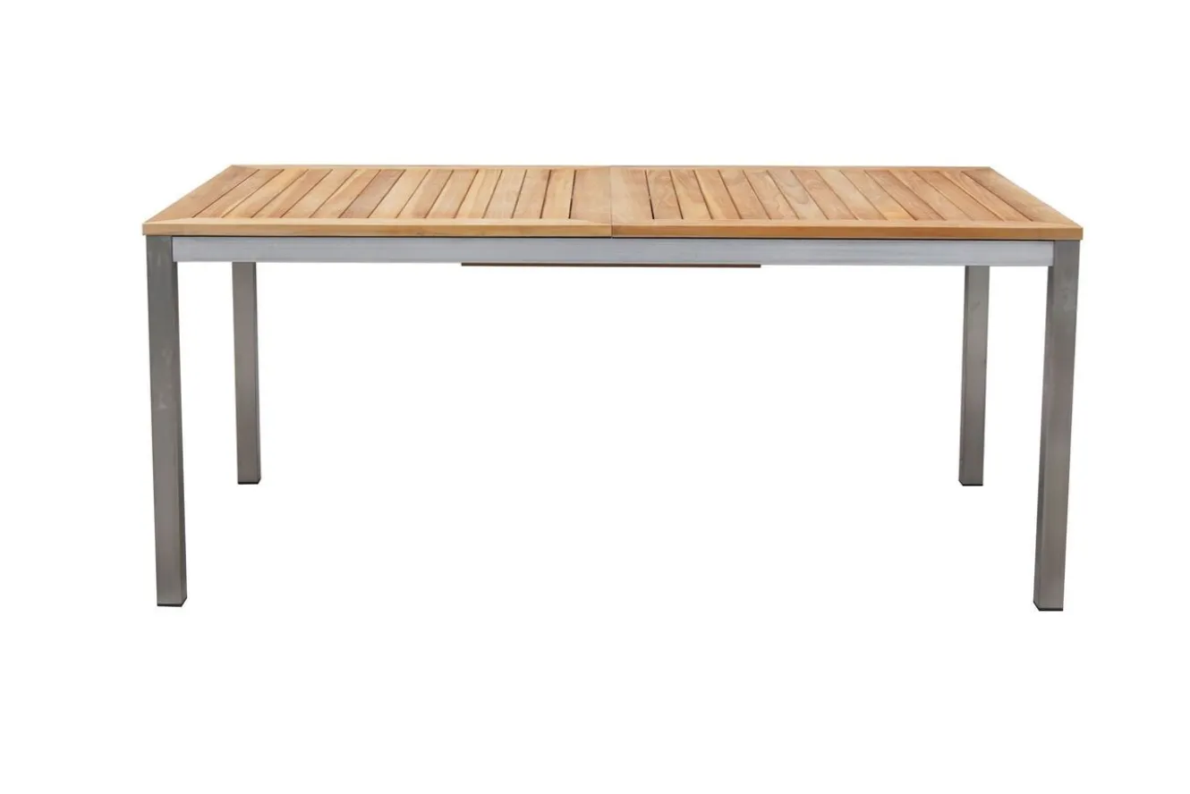 OUTFLEXX Ausziehtisch, Teakholz/Edelstahl, Plattenstärke 25mm, 200/300x100cm, FSC®-zertifiziertes Produkt