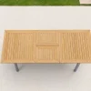 OUTFLEXX Ausziehtisch, Teakholz/Edelstahl, Plattenstärke 25mm, 180/240x100cm, FSC®-zertifiziertes Produkt